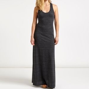 Abercrombie & Fitch dark heathered gray and black tank top maxi dress medium